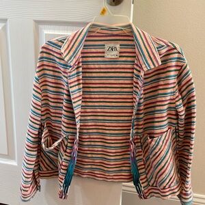 Zara Woman Striped lightweight jacket